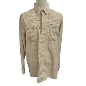 Bob Timberlake Men's Button down Top  Yellow Orange XLT  Tall Long Sleeve